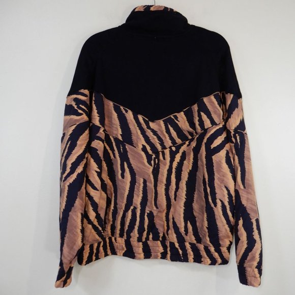 FREE PEOPLE Movement JACKET Pullover Windbreaker S Black Brown Walk the Line NEW - Picture 7 of 10